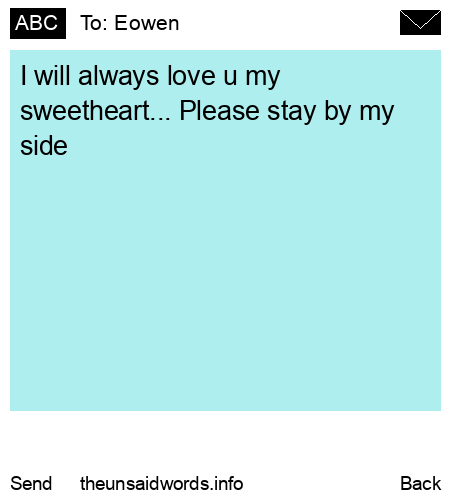 unsent message to Eowen