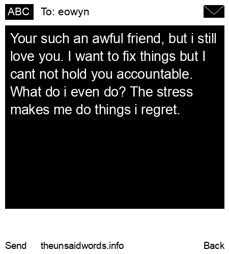 unsent message to eowyn