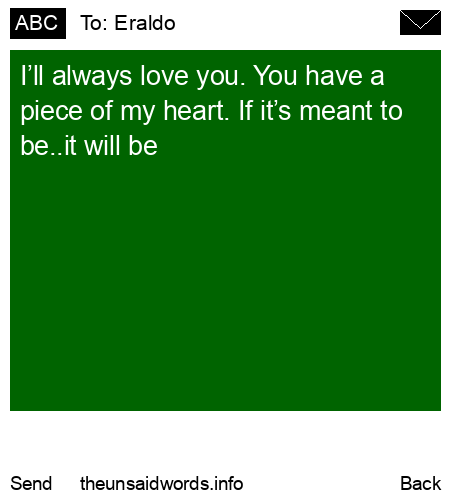 unsent message to Eraldo 