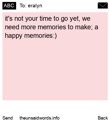 unsent message to eralyn
