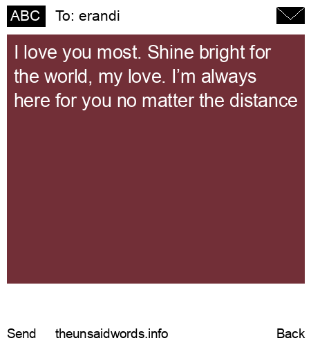 unsent message to erandi
