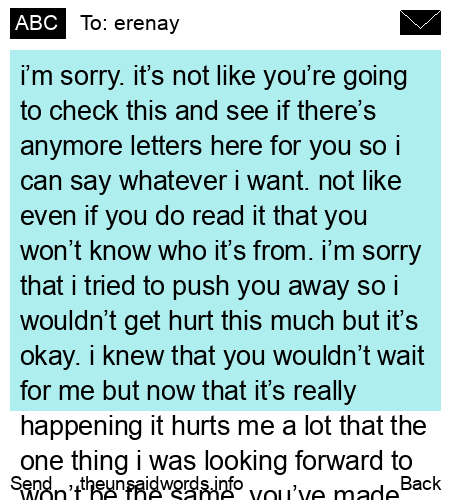 unsent message to erenay