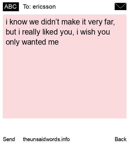 unsent message to ericsson