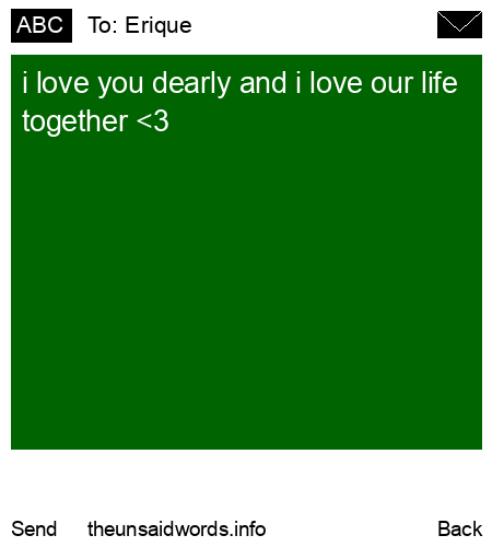 unsent message to Erique
