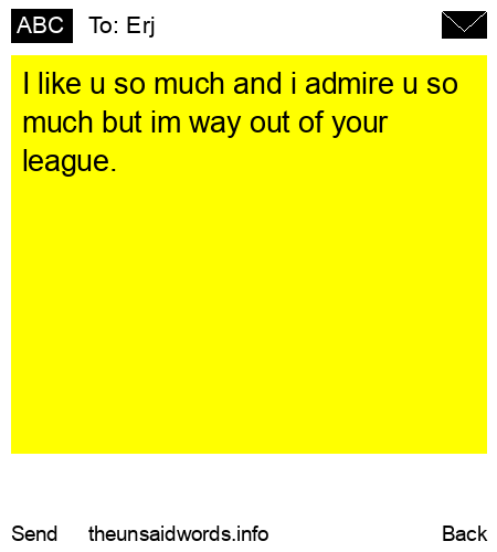 unsent message to Erj