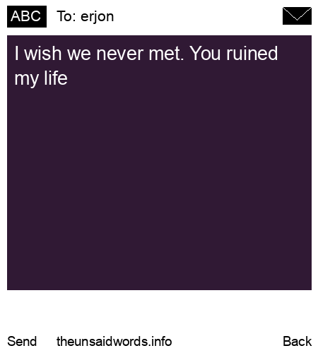 unsent message to erjon 