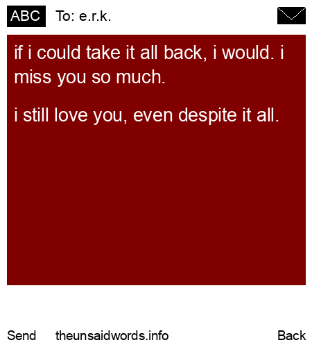 unsent message to e.r.k.