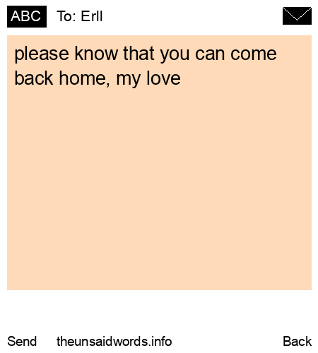 unsent message to Erll