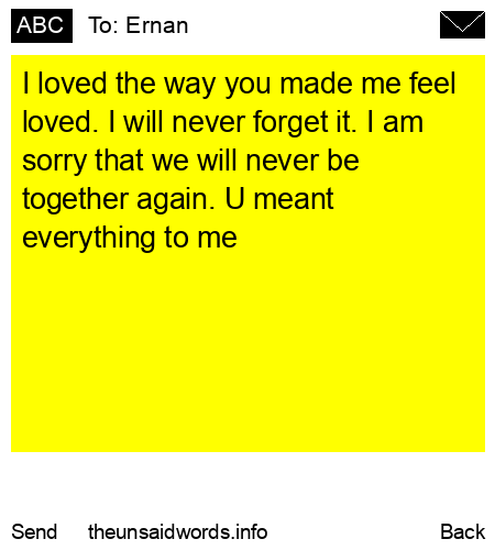 unsent message to Ernan