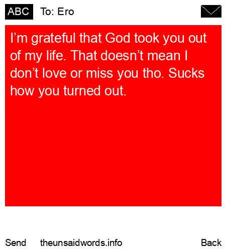 unsent message to Ero