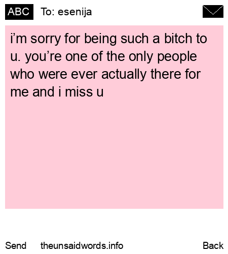 unsent message to esenija
