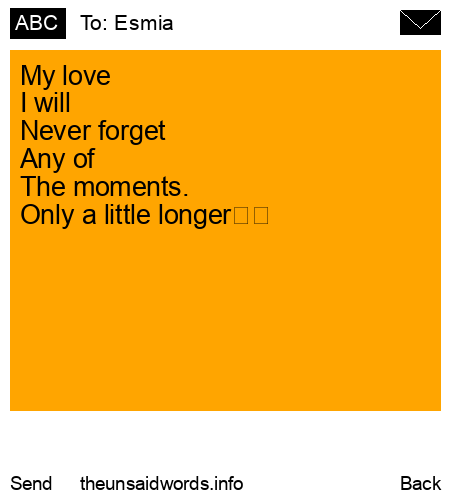 unsent message to Esmia