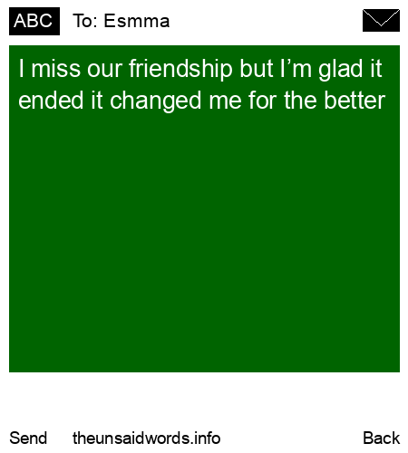 unsent message to Esmma