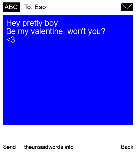 unsent message to Eso