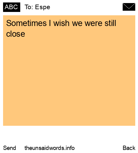 unsent message to Espe