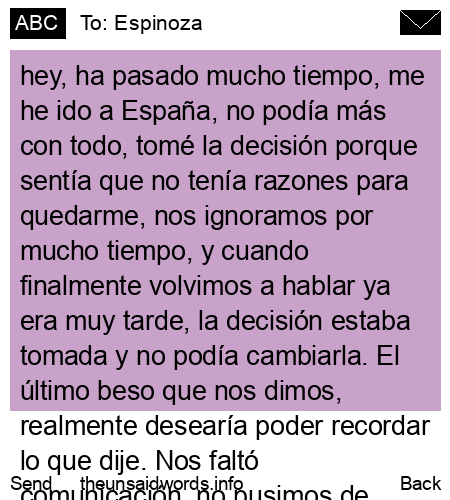 unsent message to Espinoza