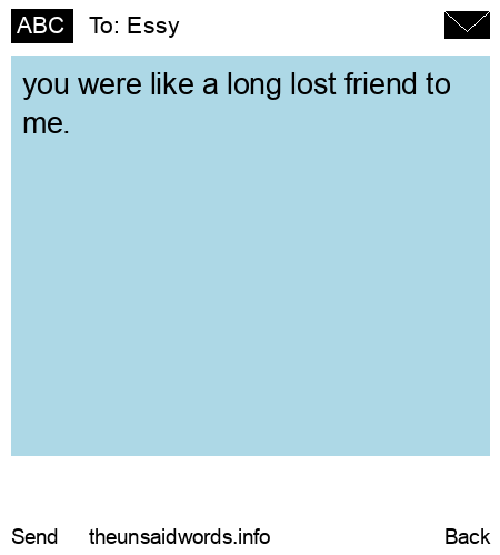 unsent message to Essy