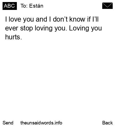 unsent message to Están 