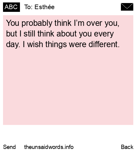 unsent message to Esthée