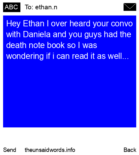 unsent message to ethan.n