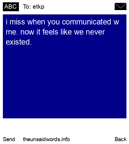 unsent message to etkp 