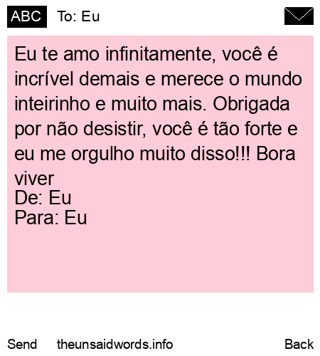 unsent message to Eu