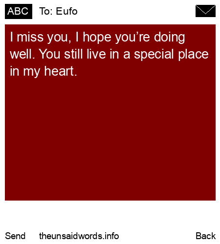 unsent message to Eufo