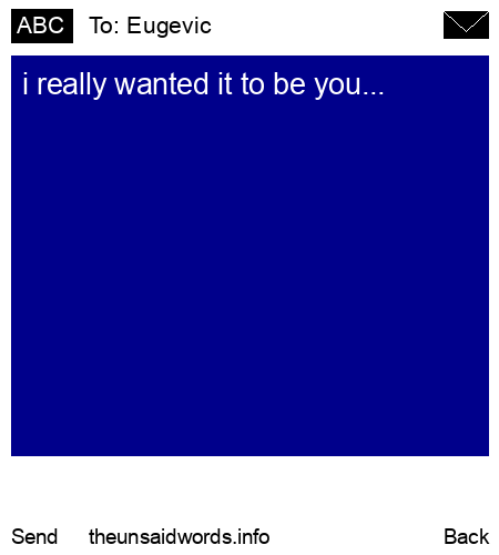 unsent message to Eugevic