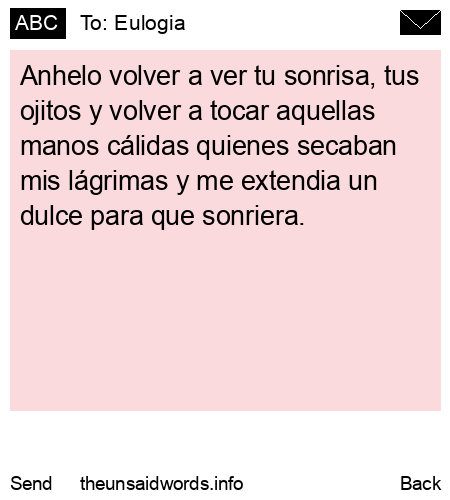 unsent message to Eulogia