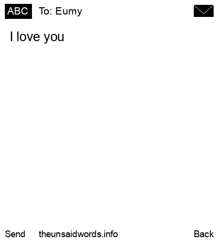unsent message to Eumy