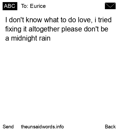unsent message to Eurice 