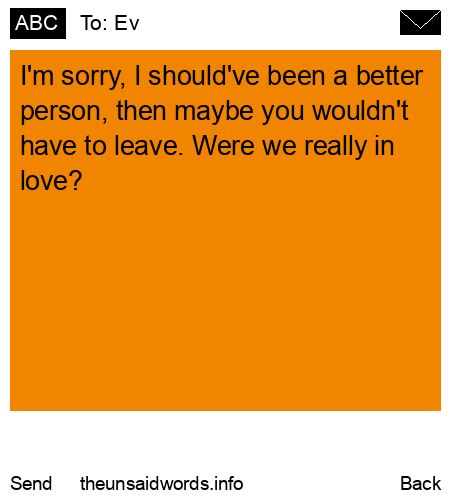 unsent message to Ev