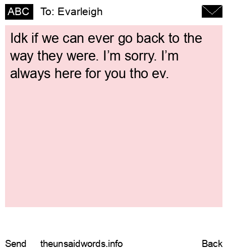 unsent message to Evarleigh