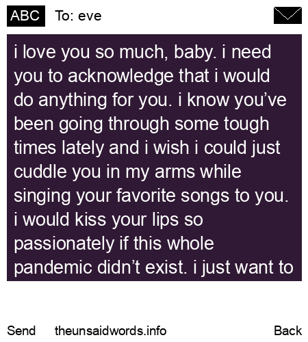 unsent message to eve