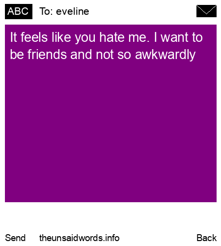unsent message to eveline