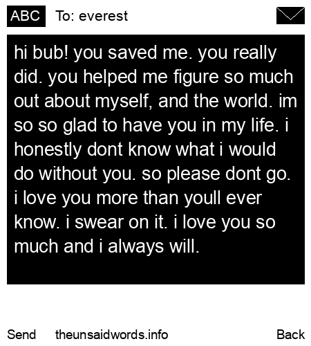 unsent message to everest