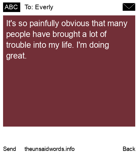 unsent message to Everly
