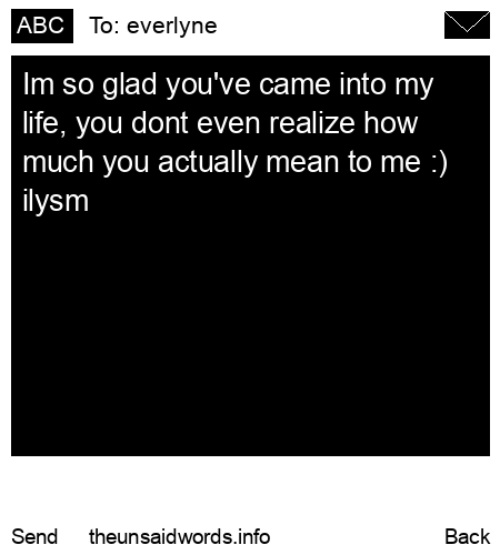 unsent message to everlyne