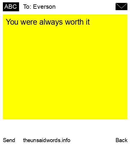 unsent message to Everson