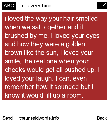 unsent message to everything