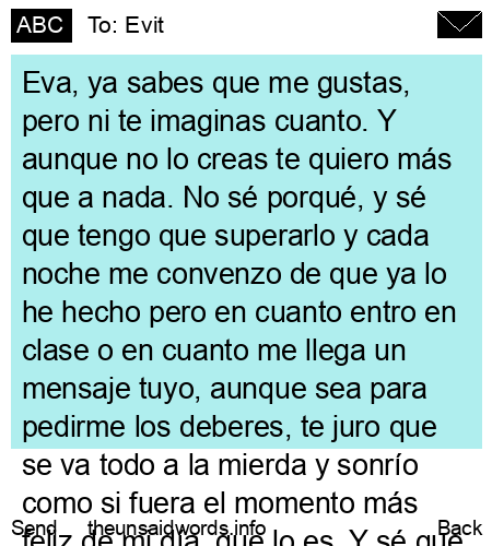 unsent message to Evit