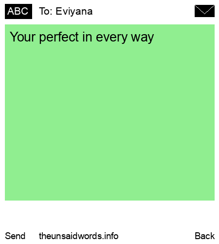 unsent message to Eviyana 