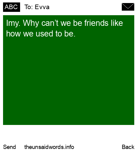unsent message to Evva