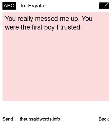 unsent message to Evyatar