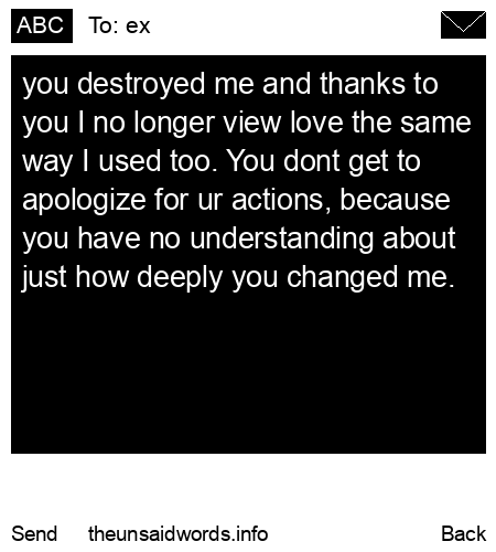 unsent message to ex