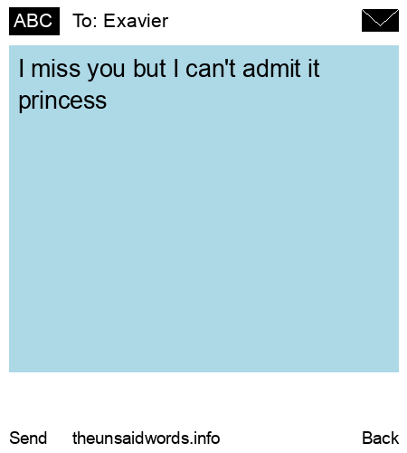 unsent message to Exavier 