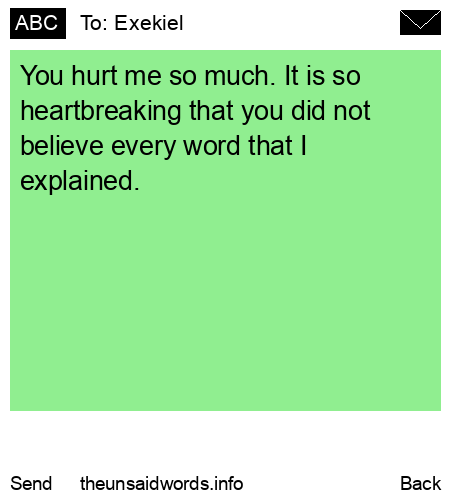 unsent message to Exekiel