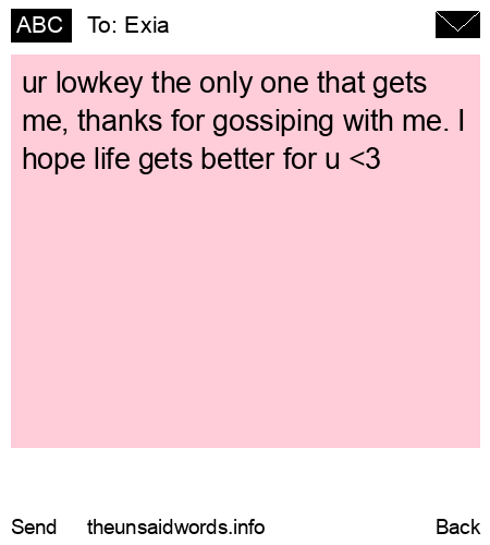 unsent message to Exia
