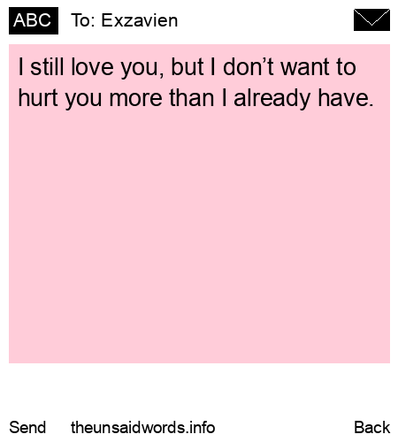 unsent message to Exzavien