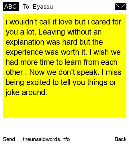 unsent message to Eyassu